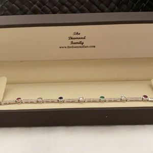 Ruby, Emerald, Diamond+Tennis bracelet